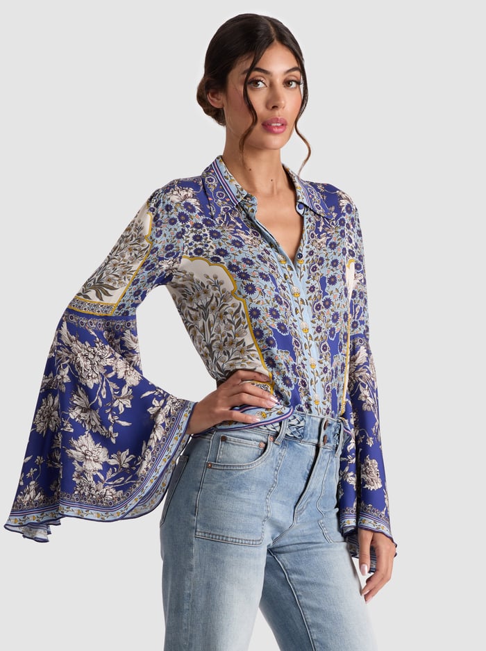 WILLA BELL SLEEVE TOP - FOREVERMORE - Alice And Olivia
